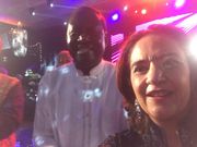 Sonia in a selfie with AU special envoy Raila Odinga (Twitter)