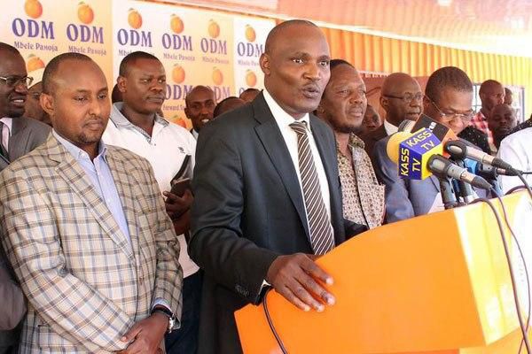 John Mbadi addressing the press at a past event