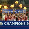 Atletico de Kolkata players celebrate winning the 2016 Indian Super League