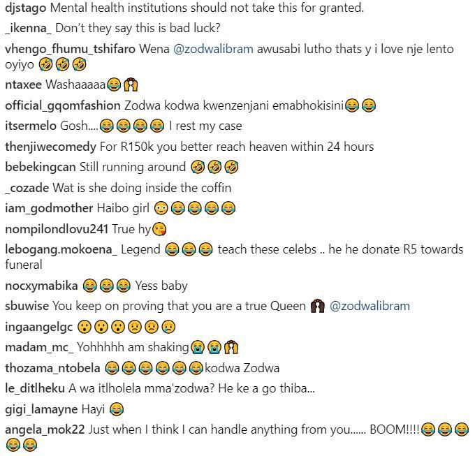 Controversial socialite causes stir after sharing photos in coffin