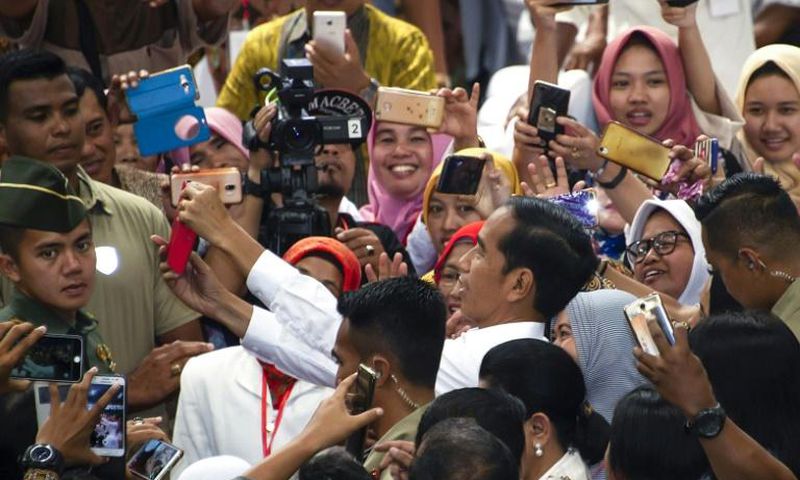 Indonesia's President Joko Widodo is a clear favourite in the elections