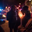 People come to show their support for the victims after an attack at a mosque in the Québec City Islamic cultural center on January 29, 2017