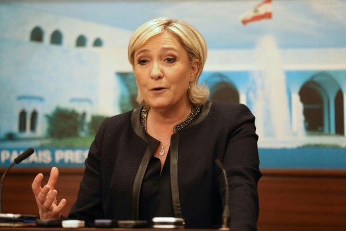 France's far-right presidential candidate Marine Le Pen discussed the refugee crisis during her visit to Lebanon, on February 20, 2017