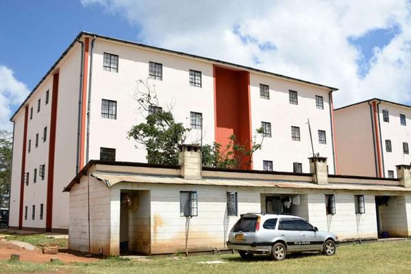 Newly built police houses for police officers next to the older ones
