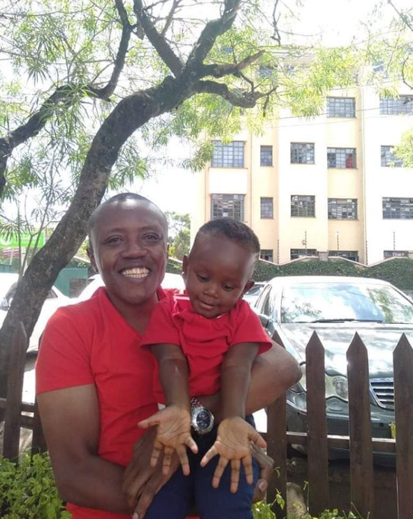 Classic FM presenter Maina Kageni with young boy identified as Nathan Kageni (Instagram)