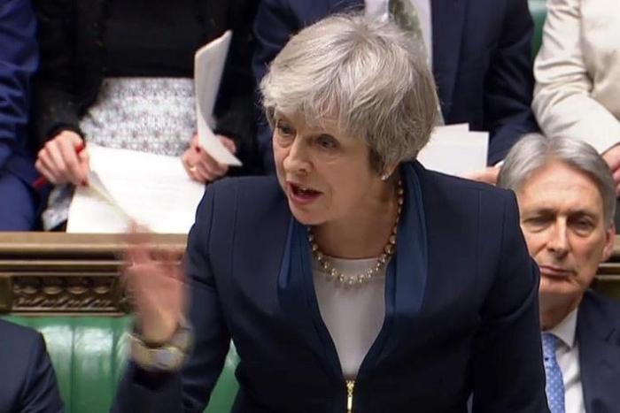 Britain's Prime Minister Theresa May said MPs had a duty to deliver on the results of the 2016 referendum on leaving the EU