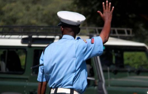 File image of a police officer on duty