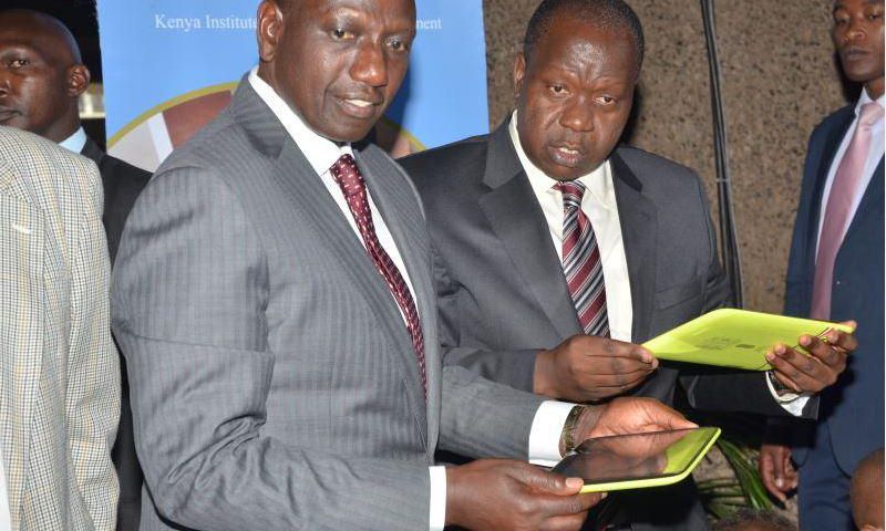 DP William Ruto with Interior CS Fred Matiang'i (Twitter)