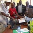 An Independent Electoral and Boundaries Commission official registers voters in Eldoret town.