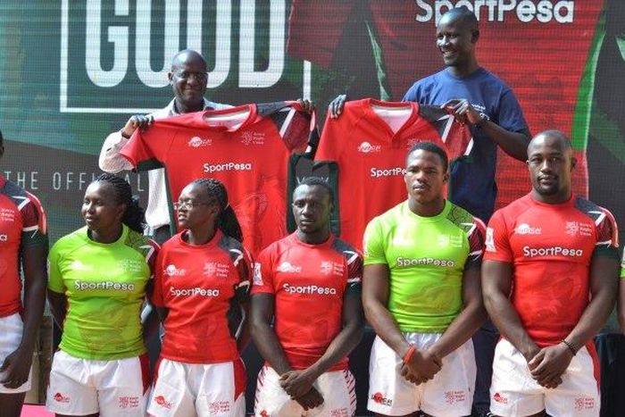 Kenya Rugby teams with their new kits