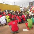 Jubilee Party supporters allied to Uasin Gishu Governor Jackson Mandago squat on the Eldoret- Webuye Highway.
