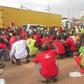 Jubilee Party supporters allied to Uasin Gishu Governor Jackson Mandago squat on the Eldoret- Webuye Highway.