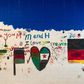 Wall Paintings are pictured at the empty refugee reception center in Niederau, eastern Germany, on September 22, 2016
