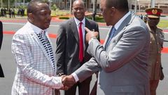 Mike Sonko with President Uhuru Kenyatta