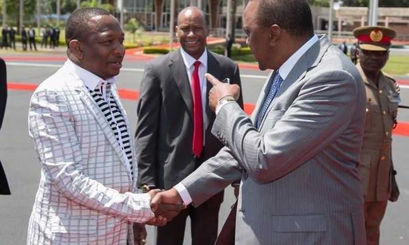 Mike Sonko with President Uhuru Kenyatta
