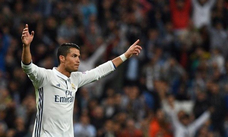 Real Madrid's Portuguese forward Cristiano Ronaldo