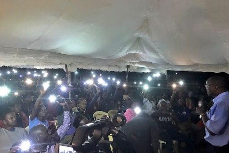 A night vigil organised by doctors in solidarity with their union officials who are serving a one month jail term for contempt of court.