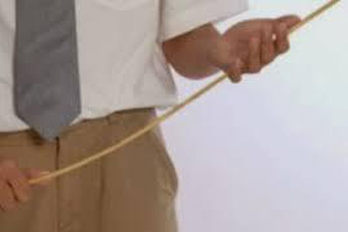 Six elderly drunks receive 120 strokes of cane for improper conduct