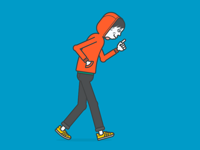 Walking gif(Dribbble)