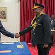 President Uhuru Kenyatta with new IG Hillary Mutyambai at State House (PSCU)