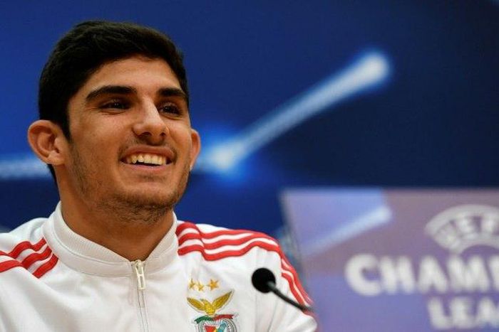 Benfica's forward Goncalo Guedes, seen in October 2016, will become the latest foreign acquisition by the French champions, who signed 23-year-old German international Julian Draxler from Wolfsburg two weeks ago