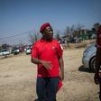 South African opposition leader Julius Malema arrives to give a press briefing in Johannesburg, South Africa