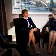 Britain's Prime Minister Theresa May (R) and Scotland's First Minister Nicola Sturgeon pose ahead of their meeting in a Glasgow hotel on Monday, but their talks failed to bridge the divide over Scottish independence