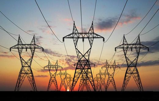 Power lines under construction