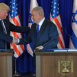 US President Donald Trump and Israel's Prime Minister Benjamin Netanyahu shake hands after speaking to reporters in Jerusalem on May 22, 2017