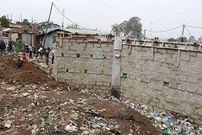 A section of the Flood wall at Kibra