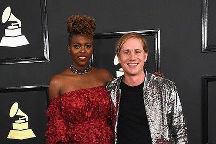 Kah-Lo and British DJ Riton at the 59th annual Grammy Awards