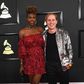Kah-Lo and British DJ Riton at the 59th annual Grammy Awards