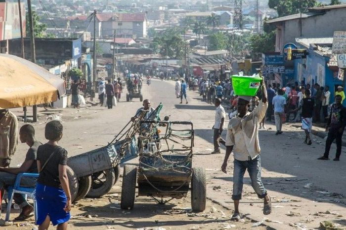 The call by Democratic Republic of Congo's main opposition party for nationwide protests Monday appeared to have been ignored in Kinshasa