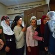 Voters queue to cast Turkish referendum ballots in the main Kurdish city of Diyarbakir
