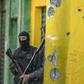 An anti-drug police operation in the Complexo do Alemao favela or shantytown in Rio de Janeiro, Brazil, in April 2017