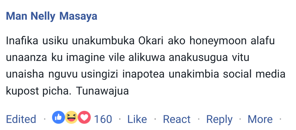 Fans react to Kyallo’s post (Facebook)