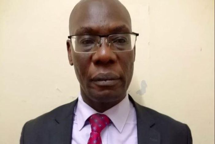 Erick Adede who was arrested after a safe deposit box registered in his name with Sh2b fake currency