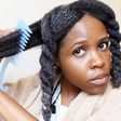 Detangling hair extensions with wide tooth comb
