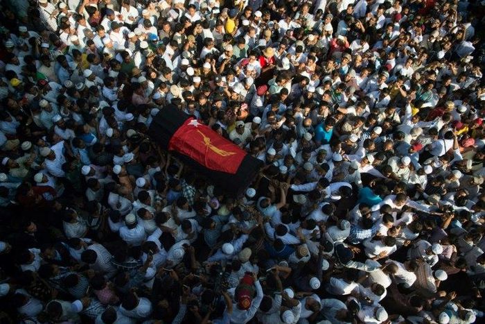 Thousands of mourners gathered on January 30, 2017, to bury Ko Ni, a top Muslim lawyer and adviser to Aung San Suu Kyi, who was gunned down outside Yangon airport a day earlier