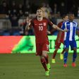 Christian Pulisic of the US celebrates after scoring a goal against Honduras during their Russia 2018 World Cup qualifier, at Avaya Stadium in San Jose, California, on March 24, 2017