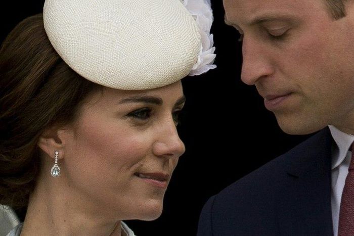 Britain's Prince William and his wife Kate