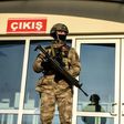 A member of Turkish special forces stands guard at the entrance to a courthouse in Istanbul on January 23, 2017