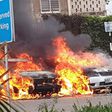 Vehicles that were set on fire during the DusitD2 attack