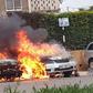 Vehicles that were set on fire during the DusitD2 attack