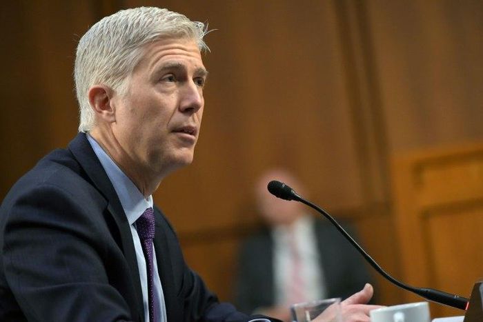 Pressed by Democratic Senator Patrick Leahy whether the president could operate with impunity on matters such as national security, torture or surveillance, Supreme Court nominee Neil Gorsuch each time replied, "Senator, no man is above the law"