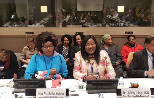 Mama Ida Odinga with CAS Rachel Shebeesh at the CSW conference in the USA