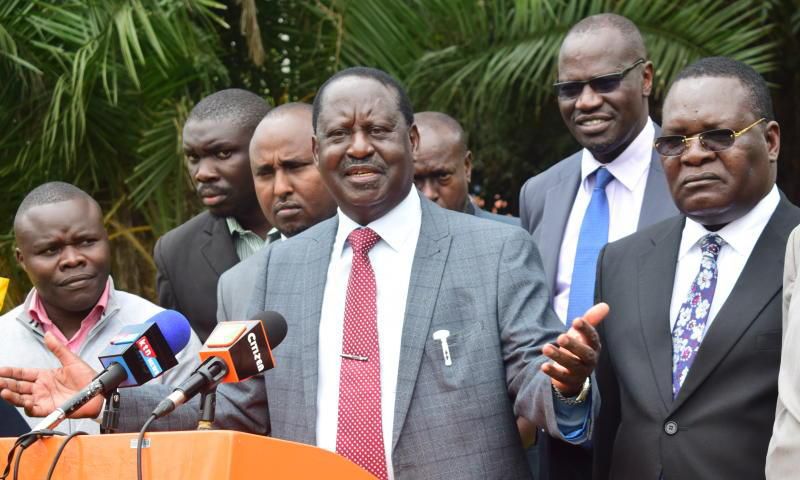 ODM party leader Raila Odinga during a past media briefing