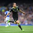 Chelsea's Spanish midfielder Pedro celebrates scores the opening goal during the English Premier League match against Everton at Goodison Park in Liverpool on April 30, 2017