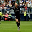 Real Madrid's forward Cristiano Ronaldo celebrates after scoring against Malaga on May 21, 2017