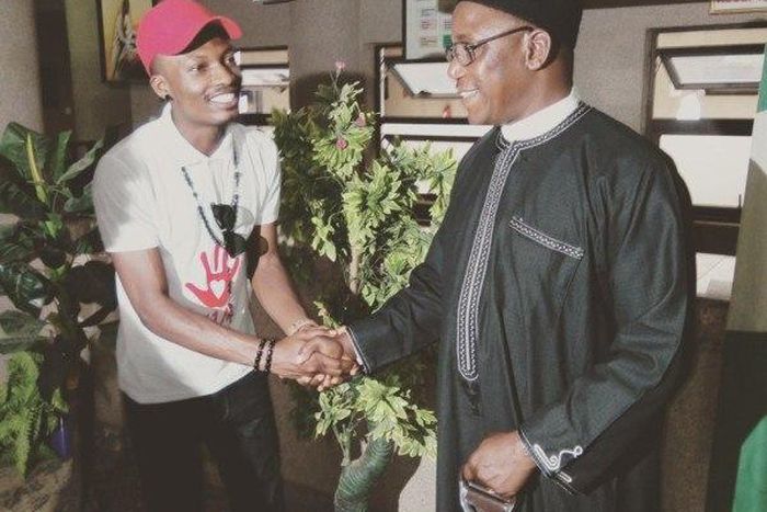 Efe Ejeba with Minister for Youth and sports, Solomon Dalung